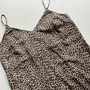 J.Crew leopard print slip dress EUC size 8